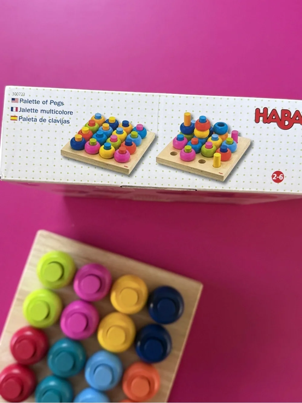 Haba Palette of Pegs Toy Educational Puzzle Cognitive Development Wooden Toy